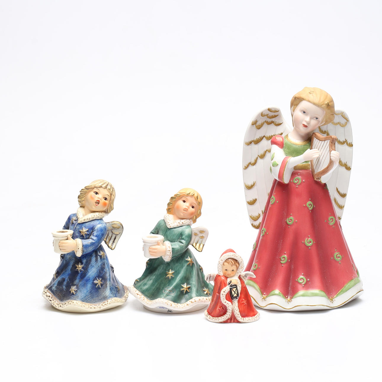 ANGELS/CANDLESTICKS, porcelain, inter alia Goebel.