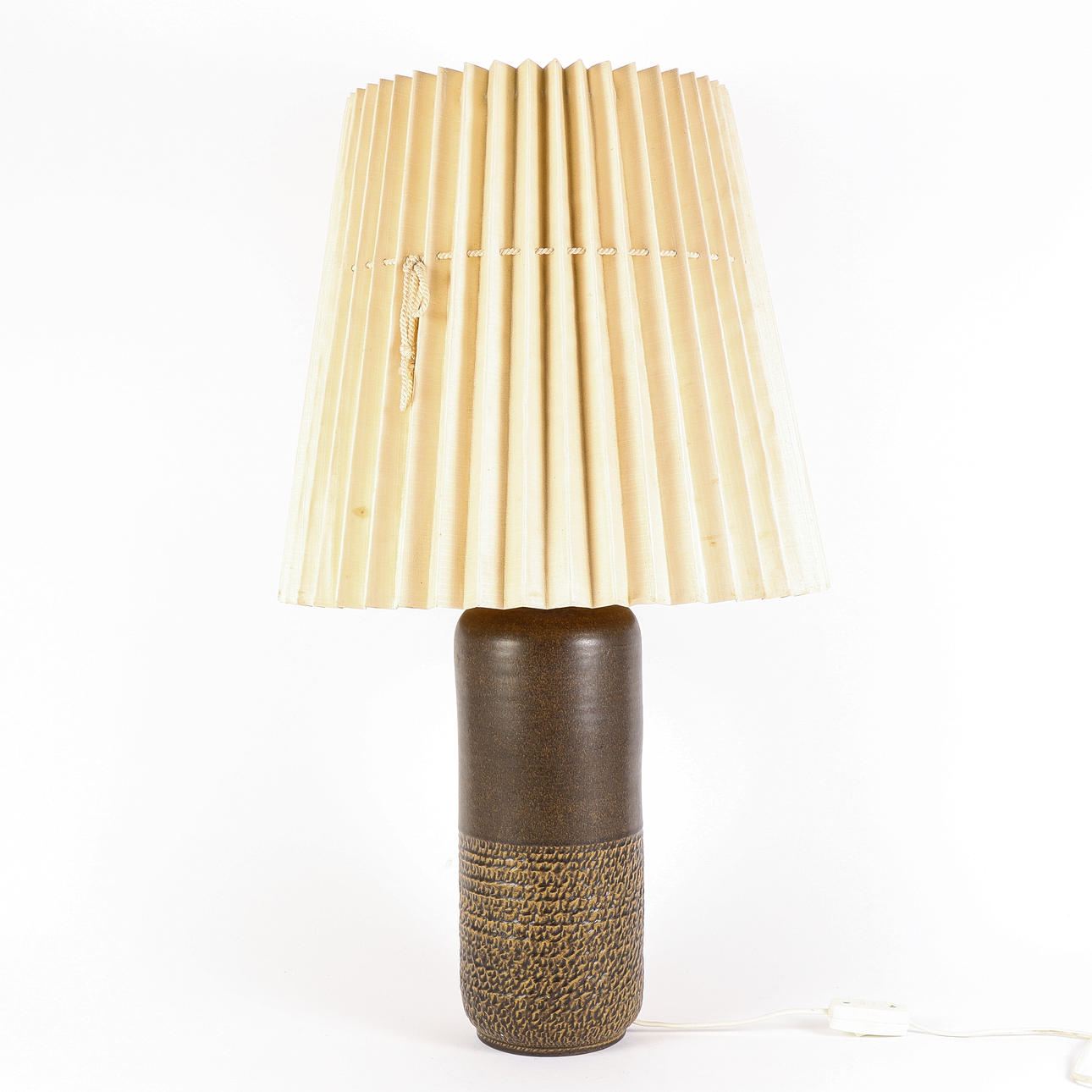 An IKEA stoneware table lamp, deep stamped HB, 1960/70's.