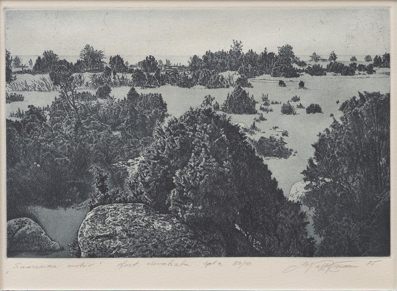 BENJAMIN VASSERMAN (ESTLAND), FÖDD 1949). Titled, etching no. 39/40, indistinctly signed and dated -85.