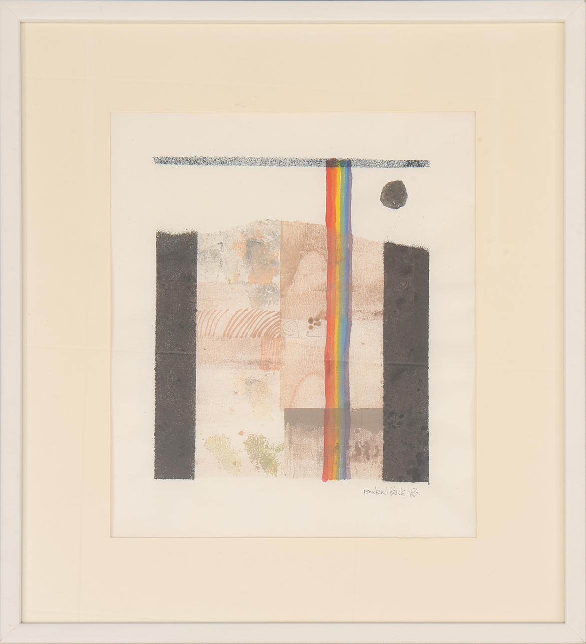 ROWLAND FADE. Watercolour, abstract composition, signed and dated 73.