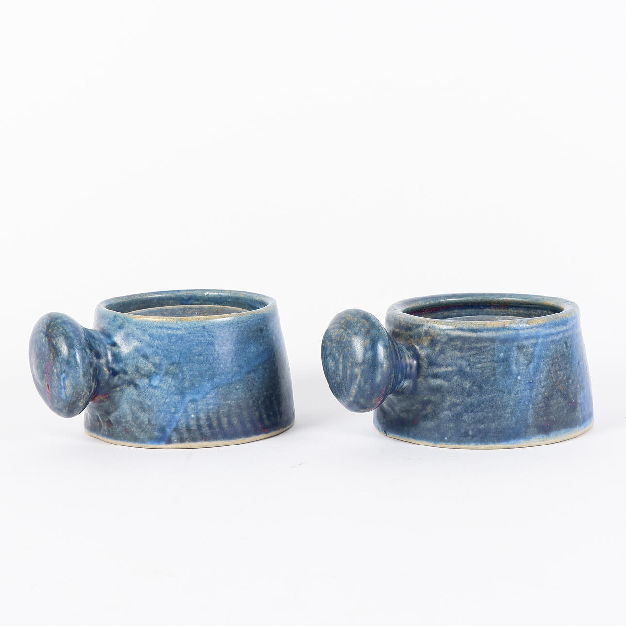 Two ceramic candlesticks, Björn Lindberg Arvika.