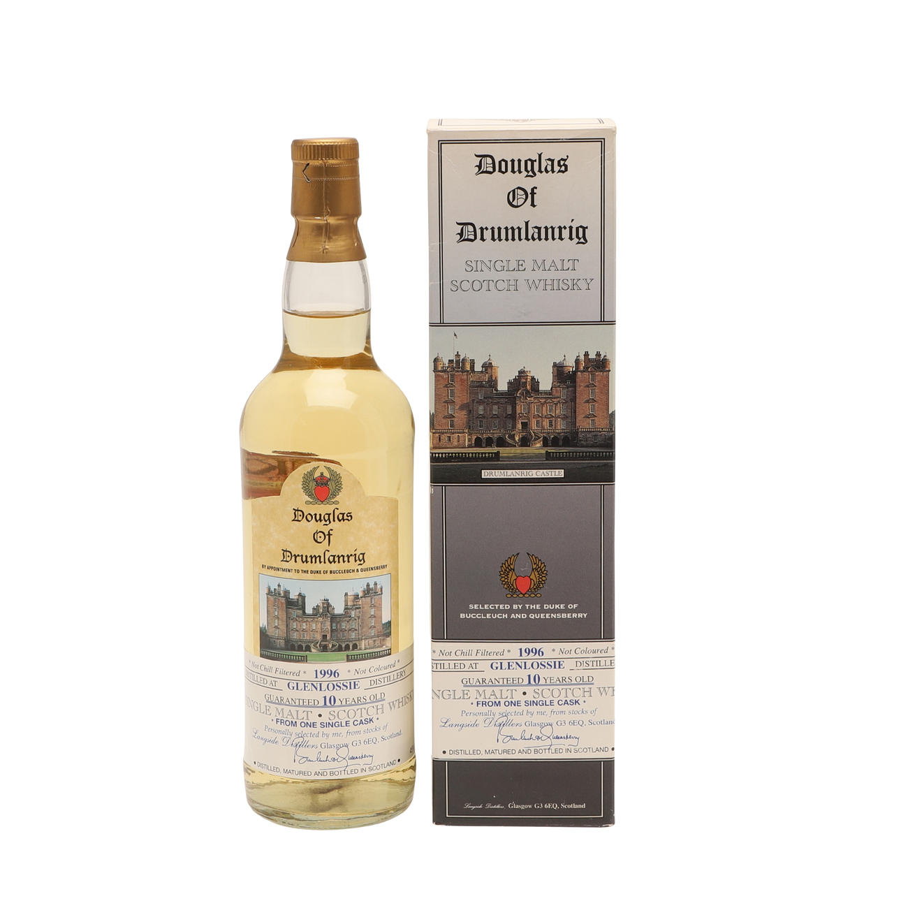 DOUGLAS ELLER DRUMLANRIG SINGLE MALT WHISKY - 10 ÅR.