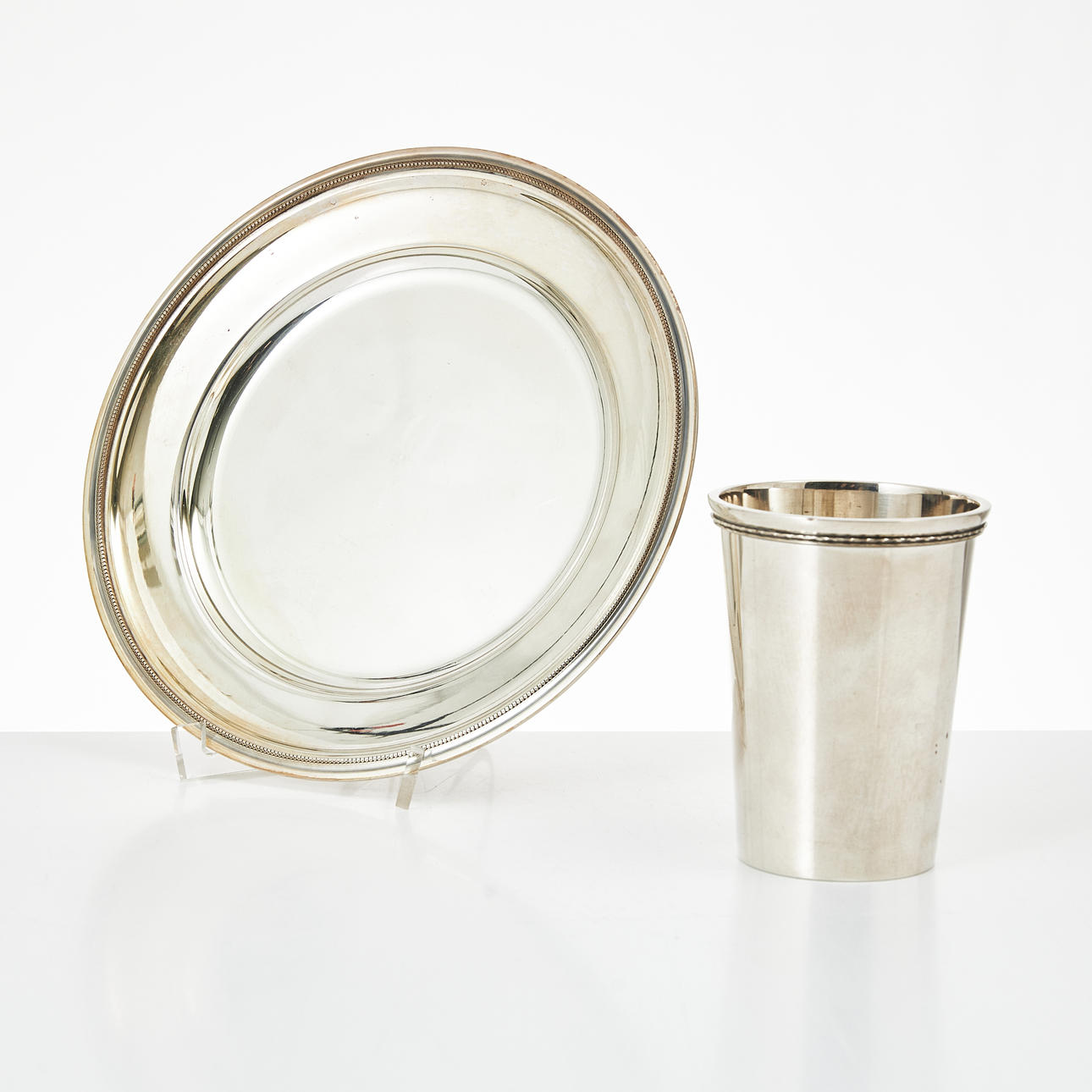 A silver platter trophy, 1950s/60s.