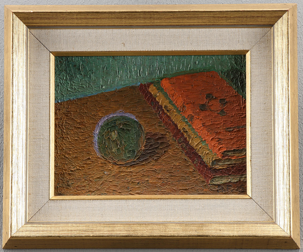 ALBIN FERNEMAN oil on panel, signed AF.