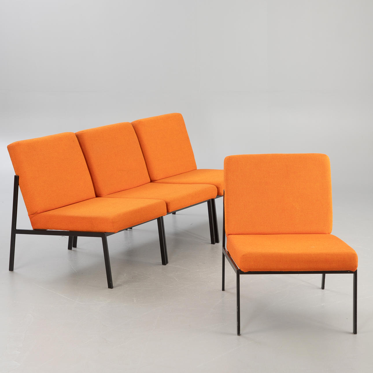 4 modular armchairs, probably Germany, 1960-1970s (4).