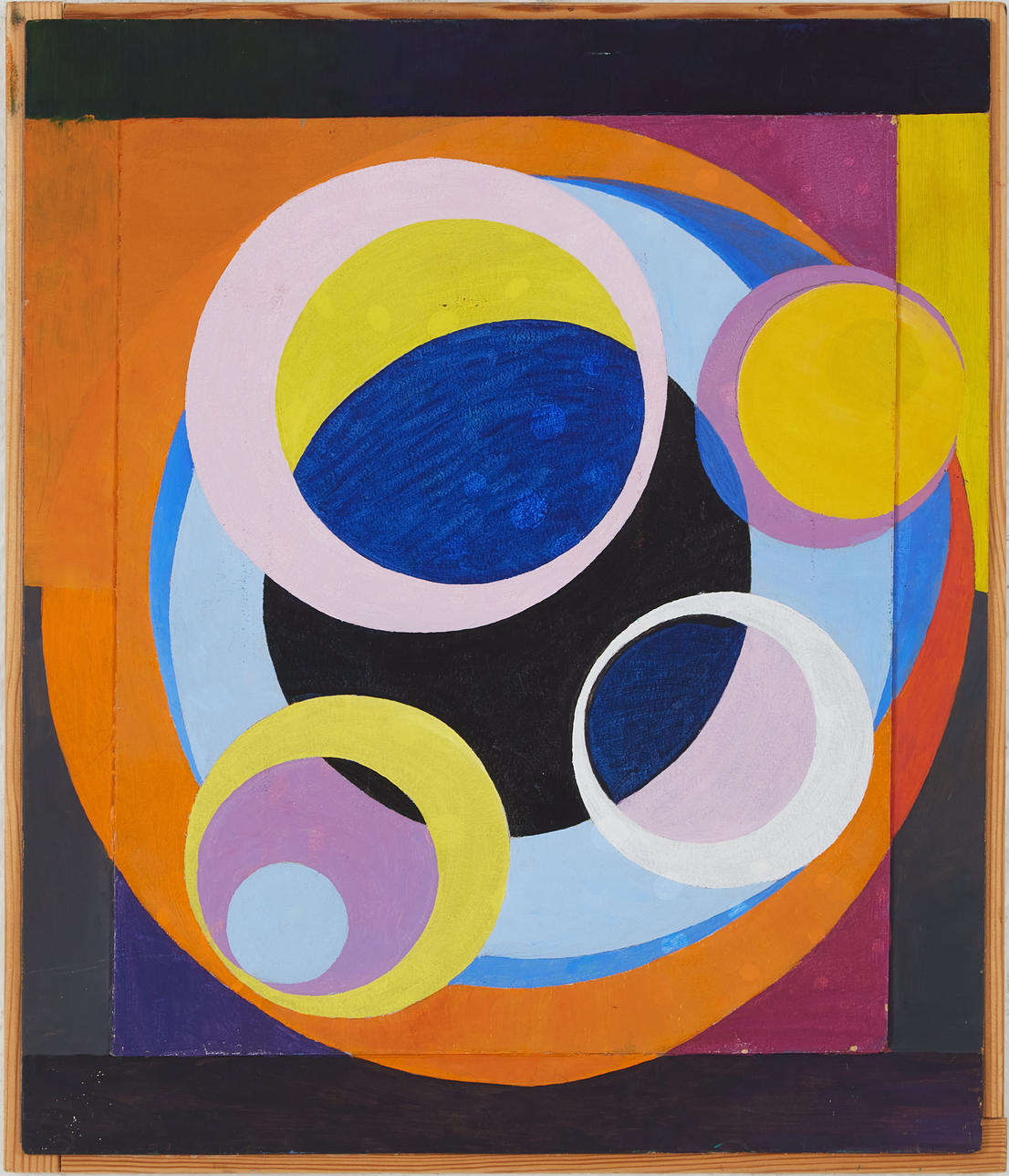 TORSTEN ESBJÖRNSSON. Composition, gouache on panel, signed on verso.