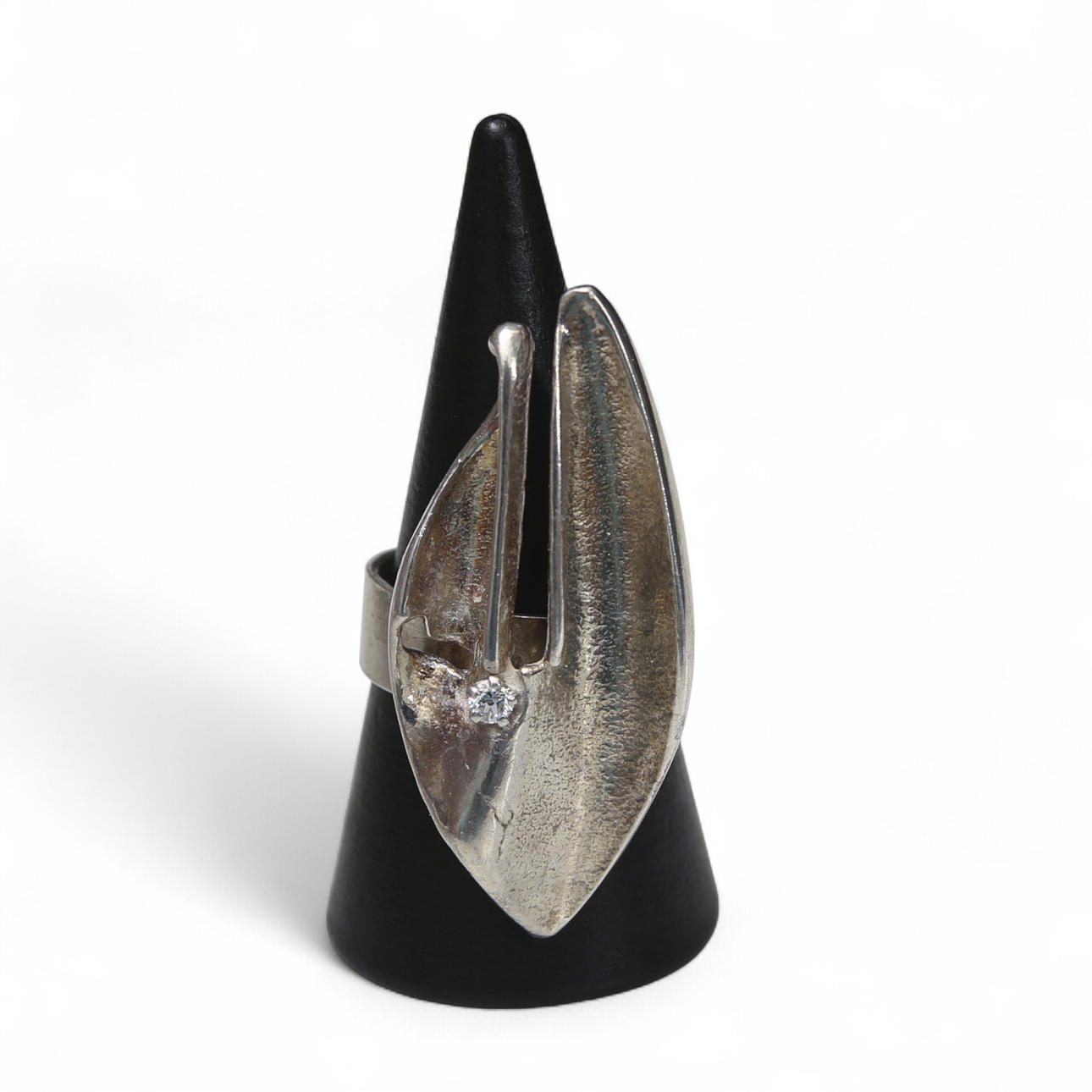 RING with stone, Sterling silver, K Salovaara, Finland.