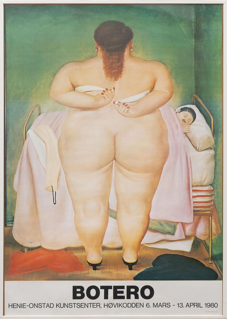 EXHIBITION POSTER, offset print, Botero, Henie-Onstad Kunstsenter.