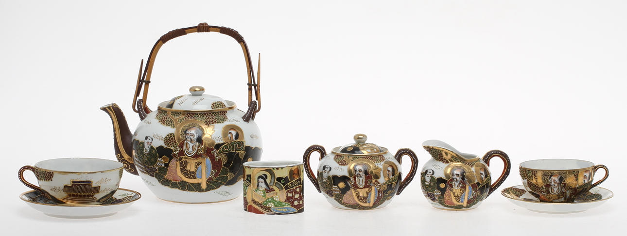 SERVISDELAR, 16 delar, porslin, Japan.