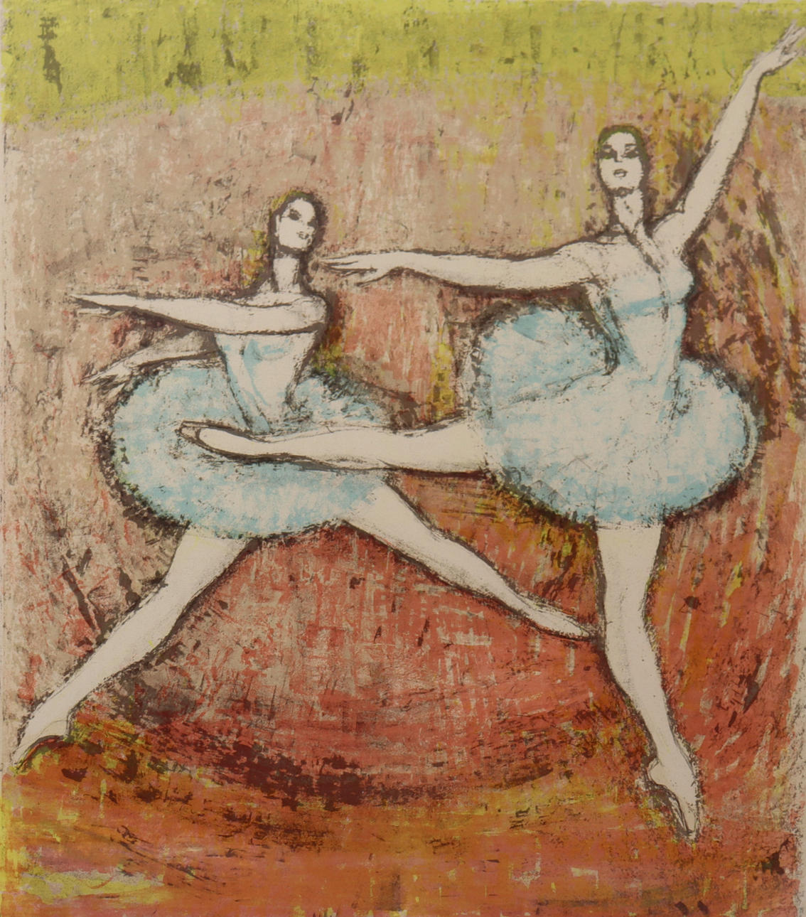 GERDA ÅKESSON, litografia, ballerinat.