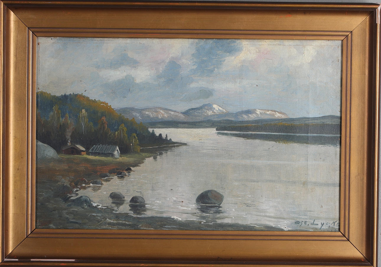 OSCAR LYCKE. oil on canvas, signed.