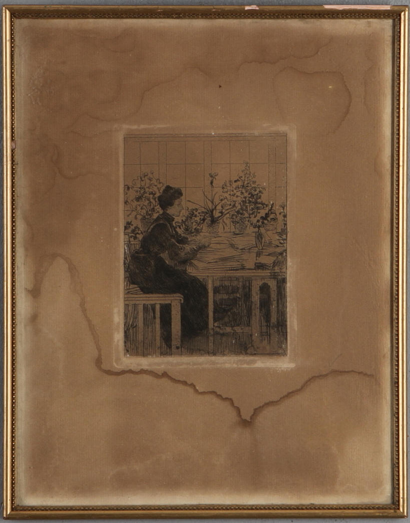 CARL LARSSON. etsning, signerad.