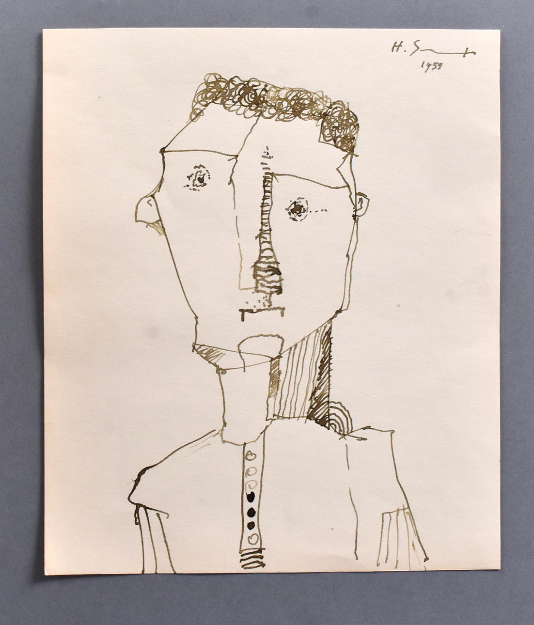 HENRY HÅRDT. Markørtegning.