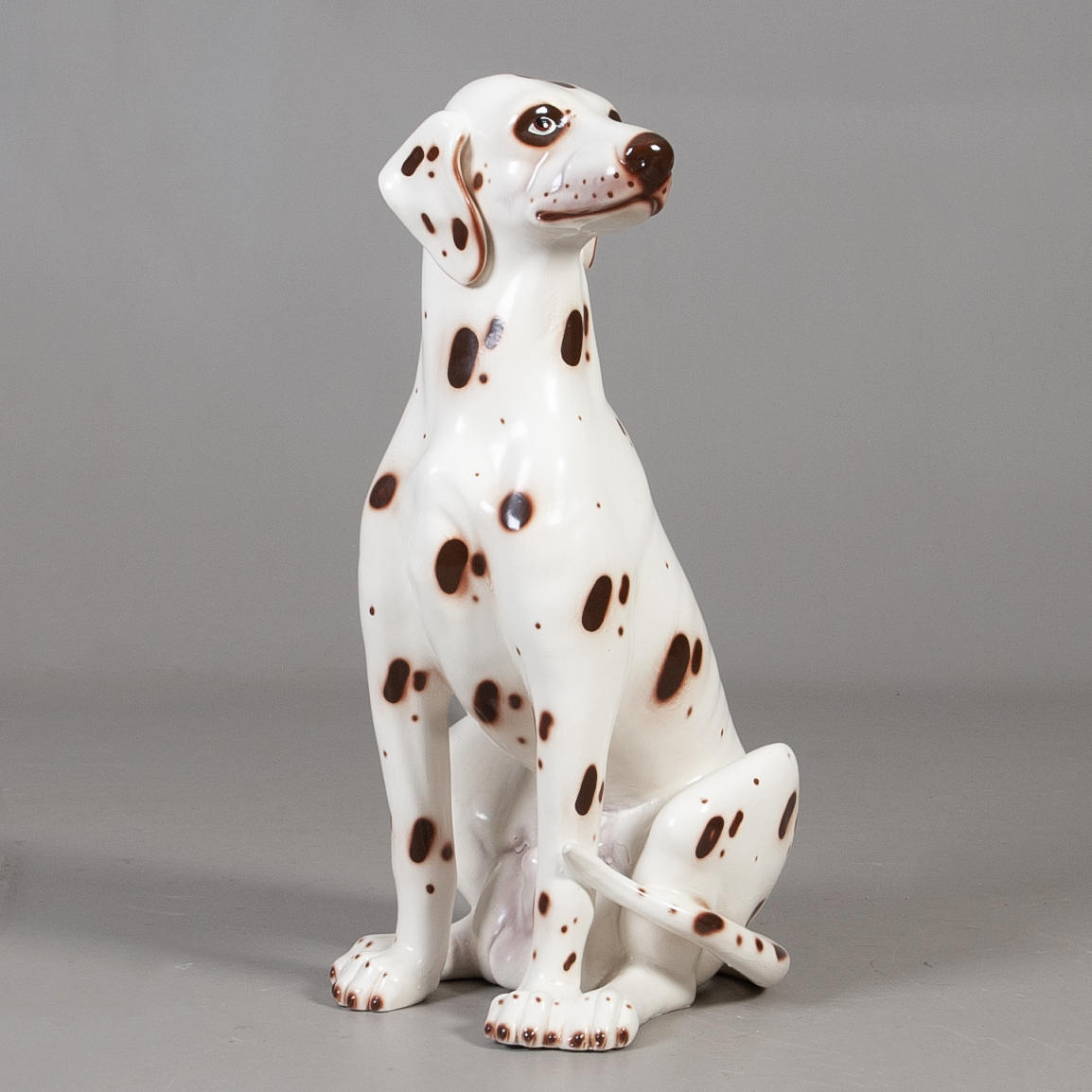 FLOOR FIGURE. A ceramic dog, 20th century.
