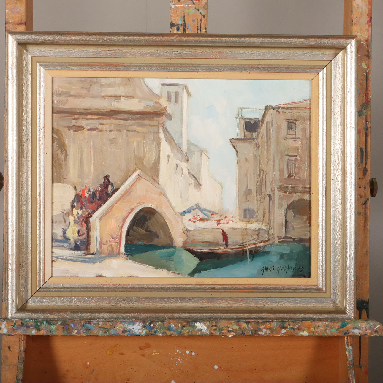 KNUT  NORMAN. OIL ON PANEL, signed.