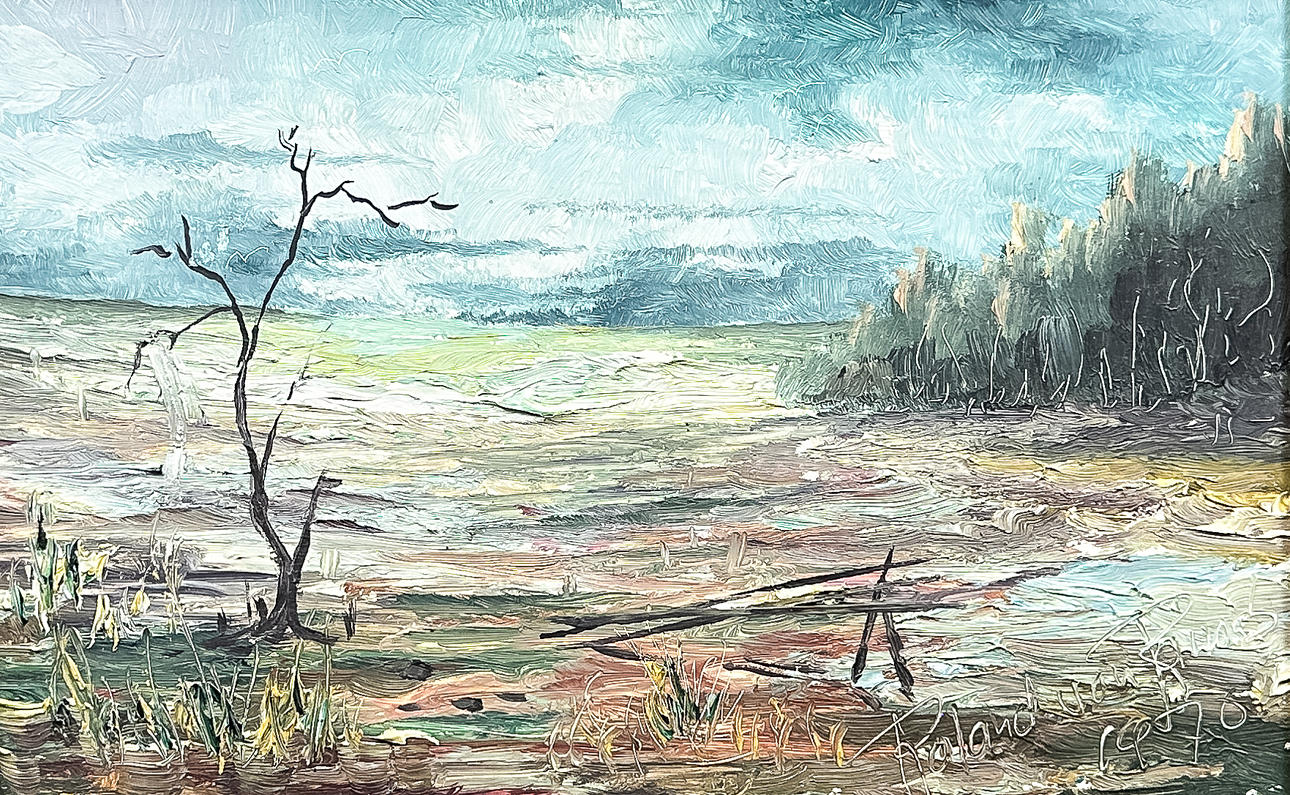 ROLAND VON RAINALS. OIL ON PANEL, signed, dated-1970, Uddevalla.