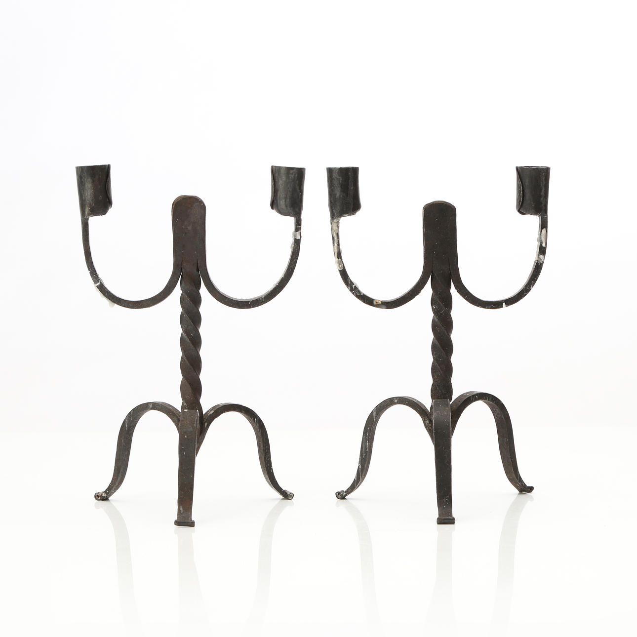 CANDLESTICKS, A PAIR. Forging, general purpose, 18th/20th century.