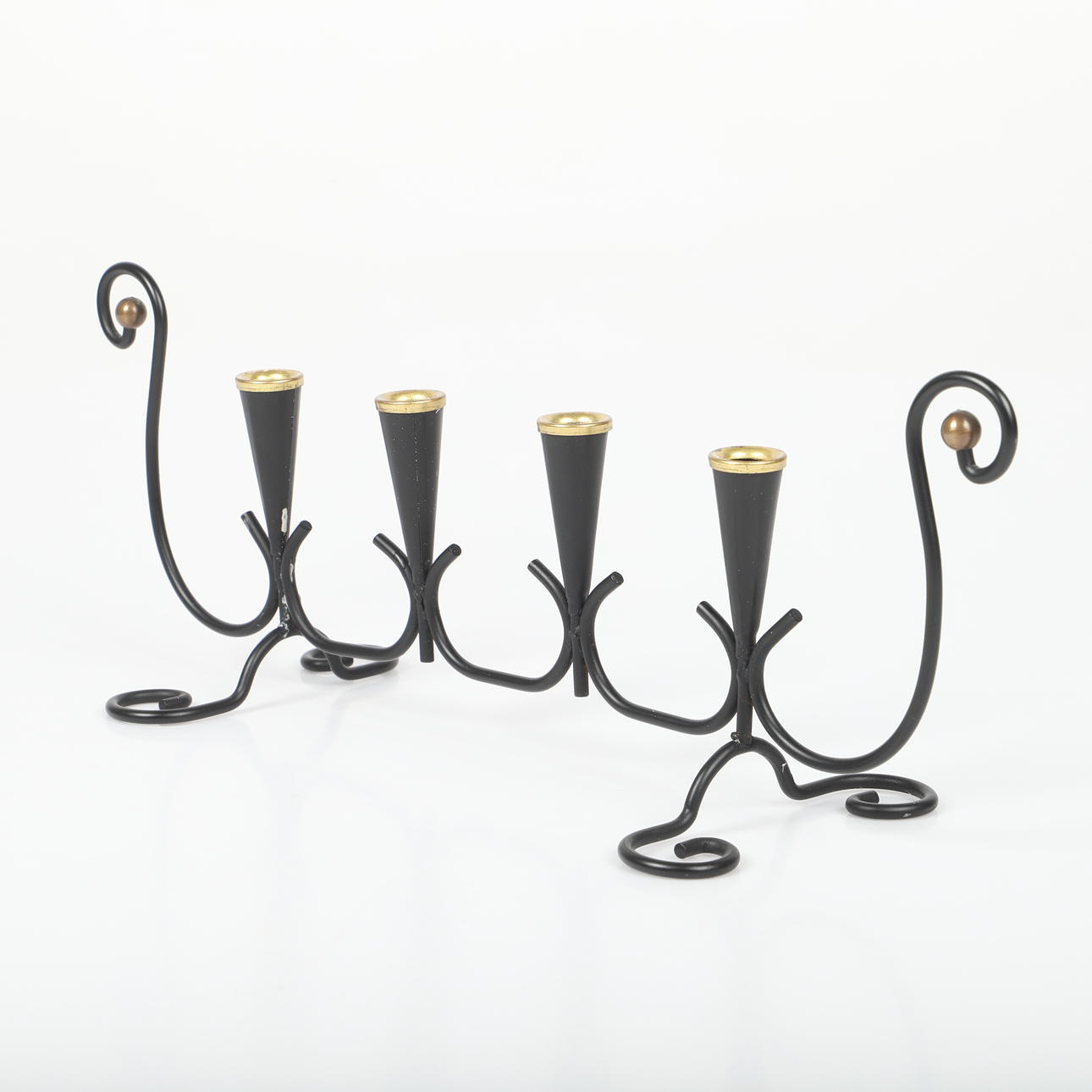 GUNNAR ANDER. Candlestick, forging, Ystad Metall.