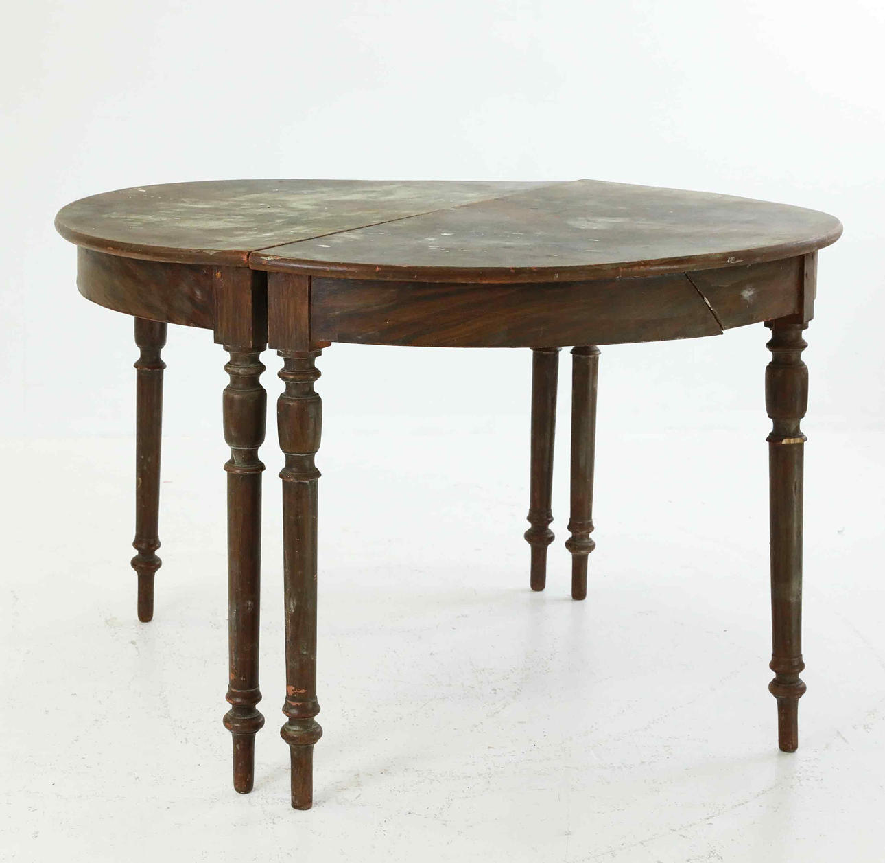 A 2-piece, 19th century MOON TABLE.