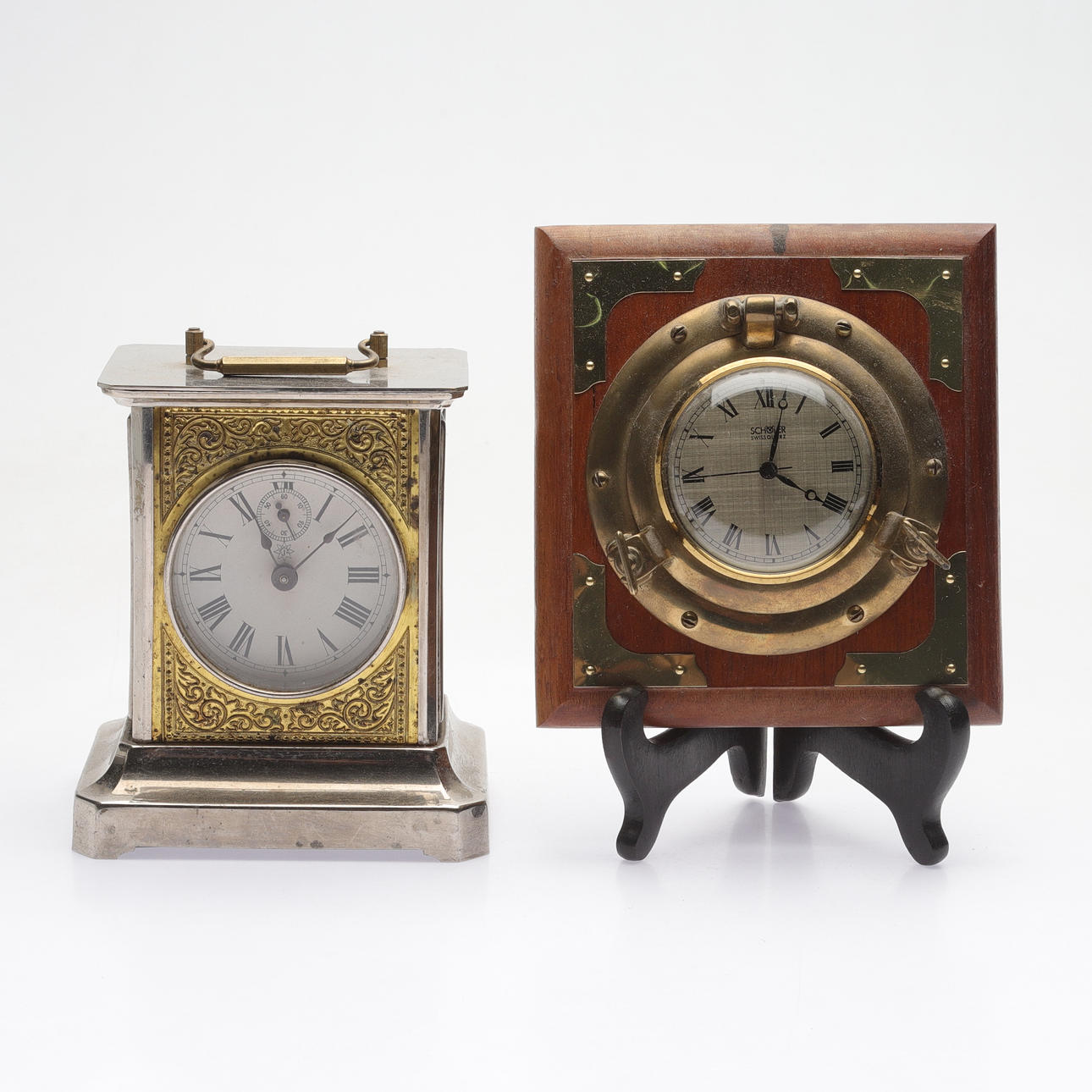 A wall and table clock, Scholer & Junghans, 20th century.