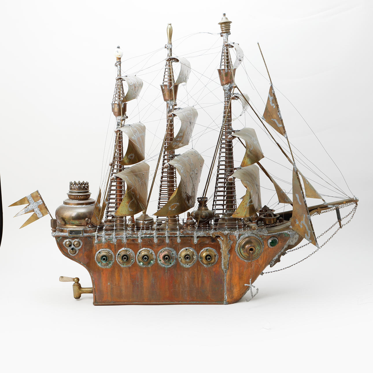 SKEPPSMODELL, metall, 1900-talets andra hälft.