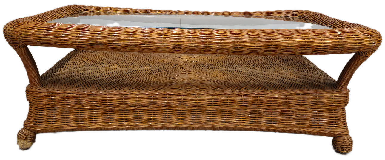 ENEA HAND-BRAIDED COFFEE TABLE.