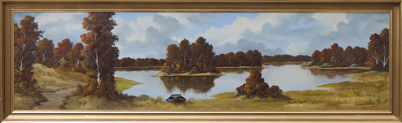 FRANS OSSIAN ANDERSSON. Oil on panel, signed.
