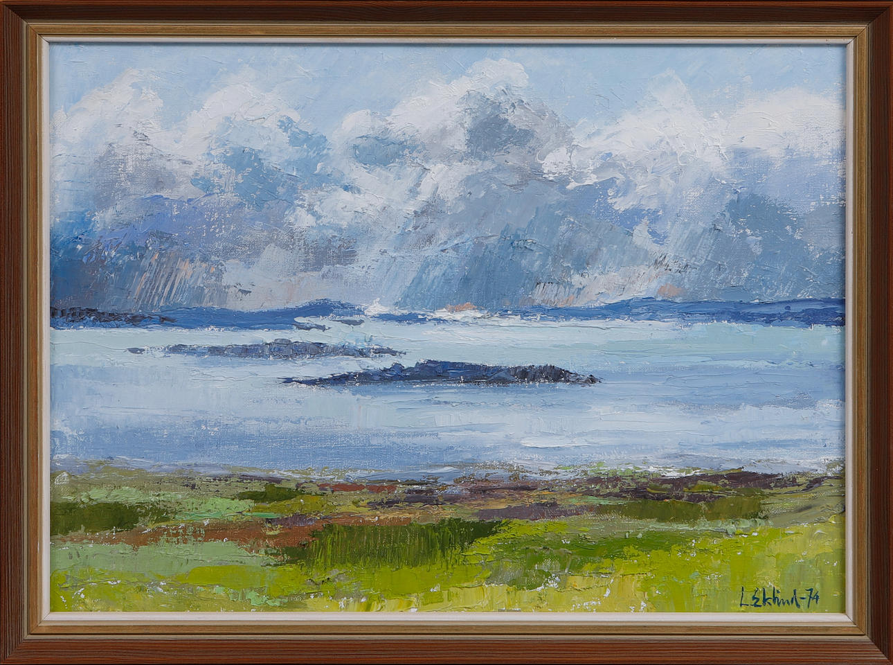 LARS EKLIND. “Out to Hakefjorden”, oil on canvas, signed and dated -74.