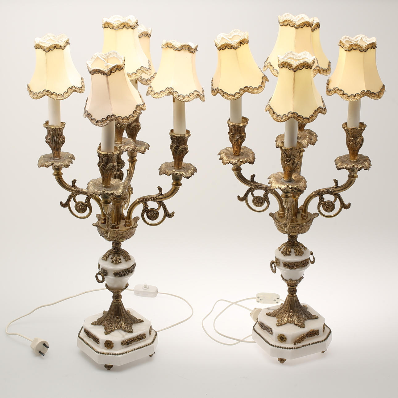 KANDELABRAR ett par, 1900-tal.