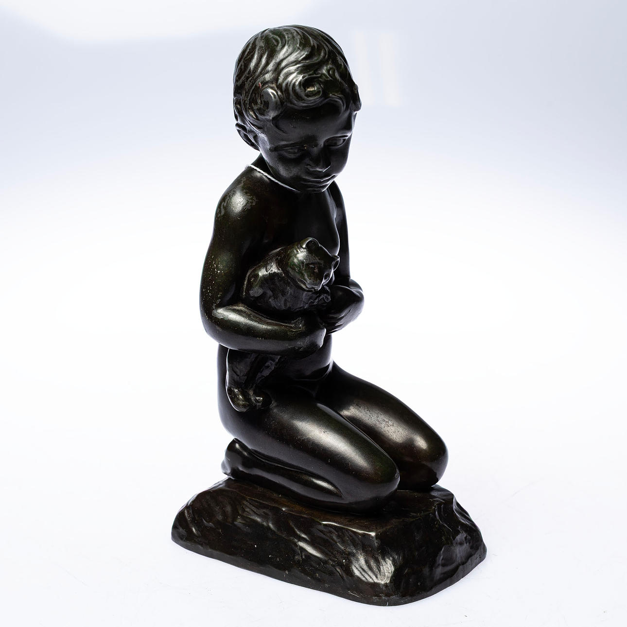 ELNA BORCH. Sculpture, bronze, Denmark, signed.