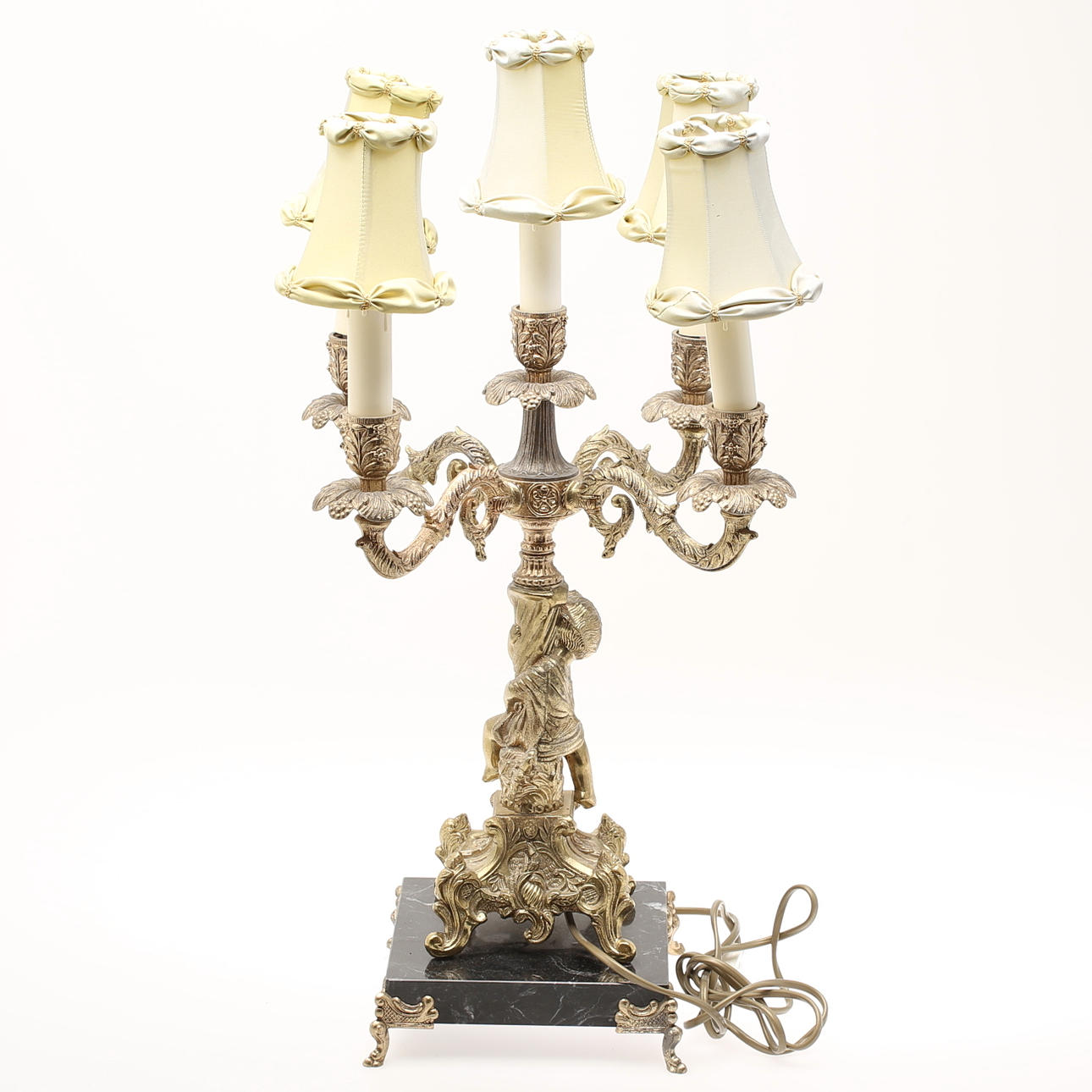 KANDELABER med fem ljuspunkter, 1900-tal.