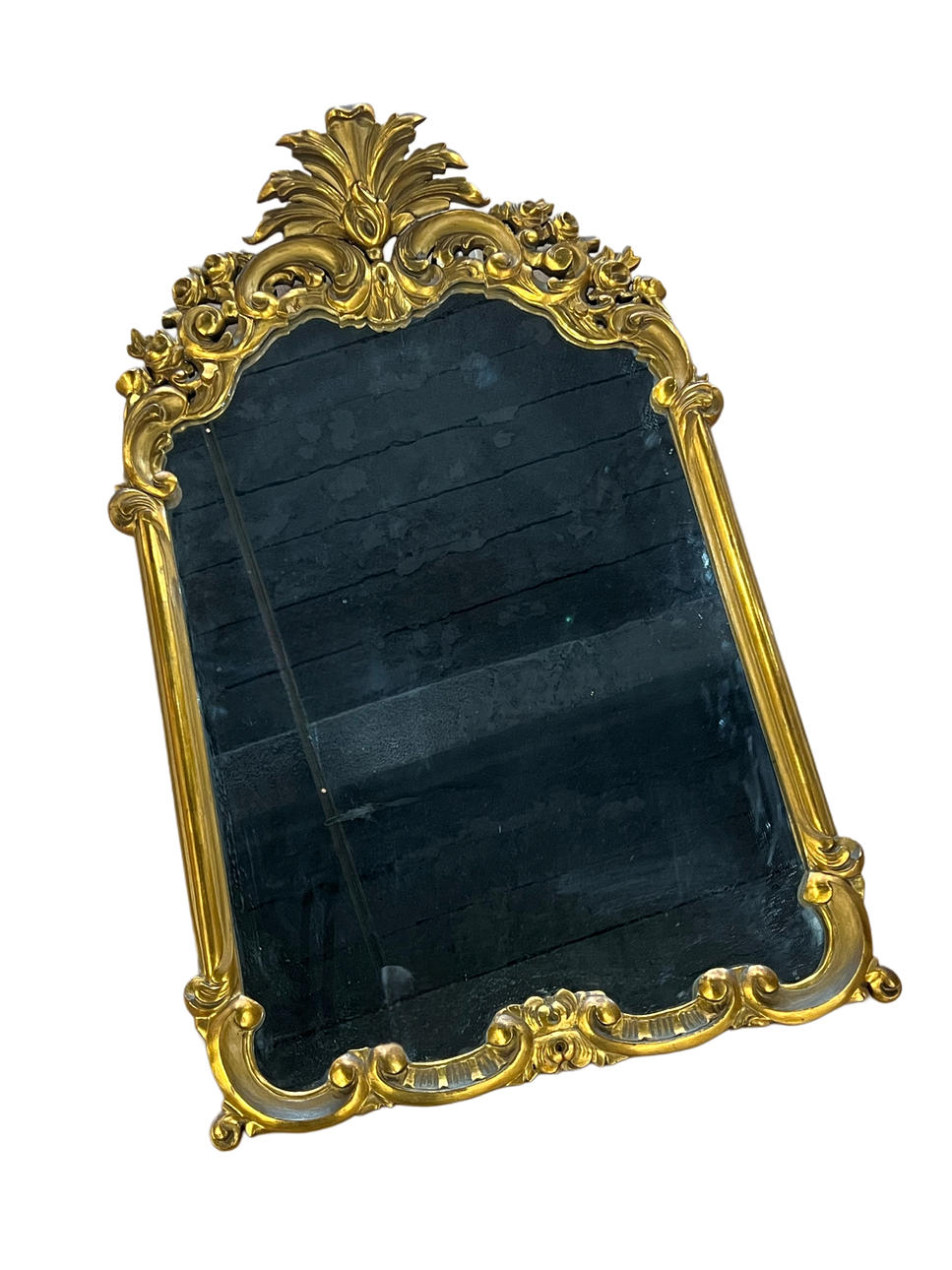 Cornucopia in overgilded wood.