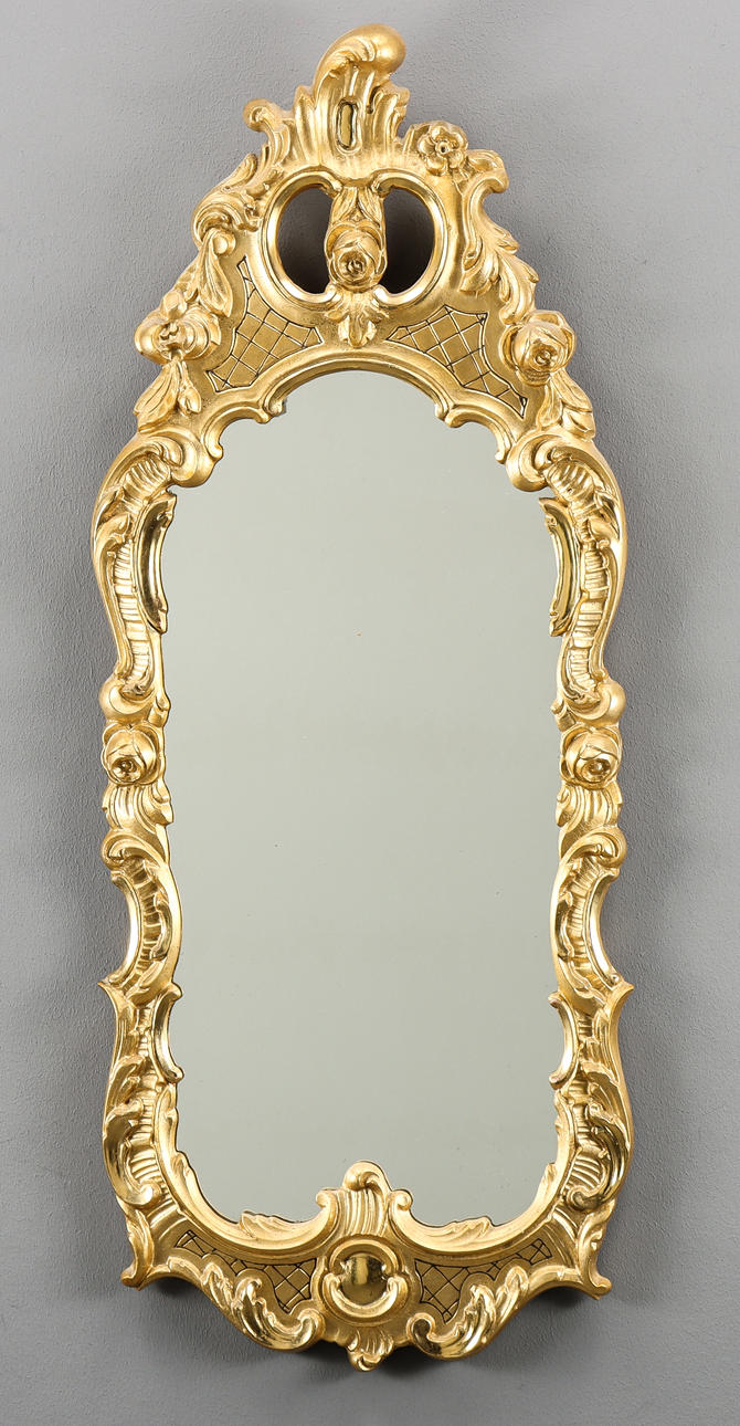 WALL MIRROR gilded, Rococo style.