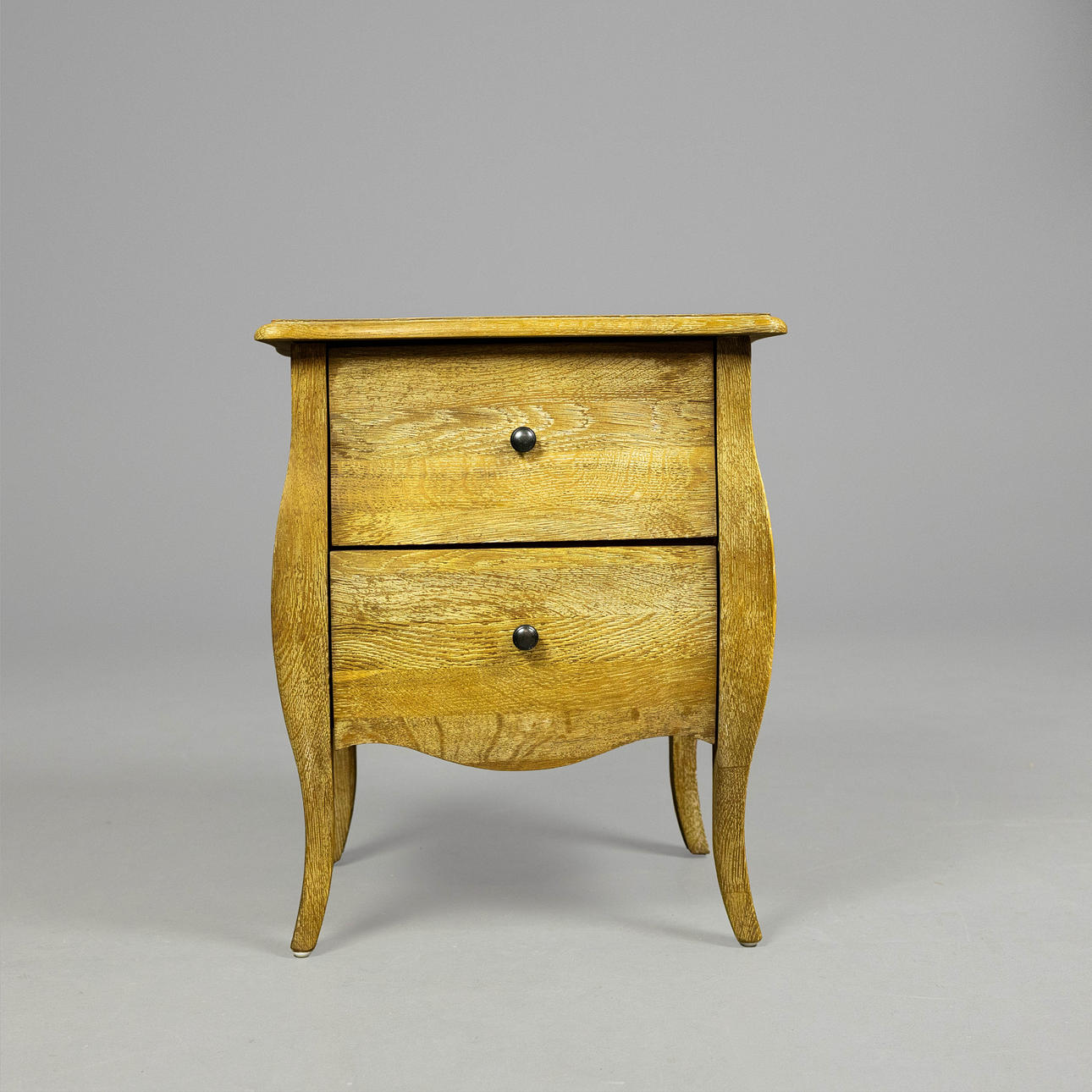 FEATHER & BLACK SIENNA 2 DRAWER BEDSIDE TABLE.