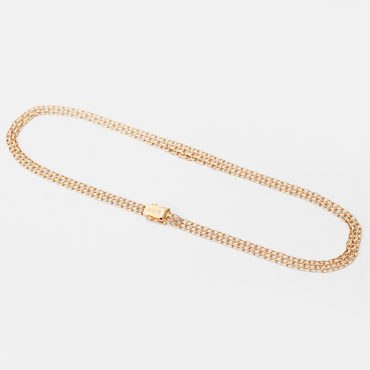 HALSBAND, x-länk, 18k guld, vikt 17,5 gram.
