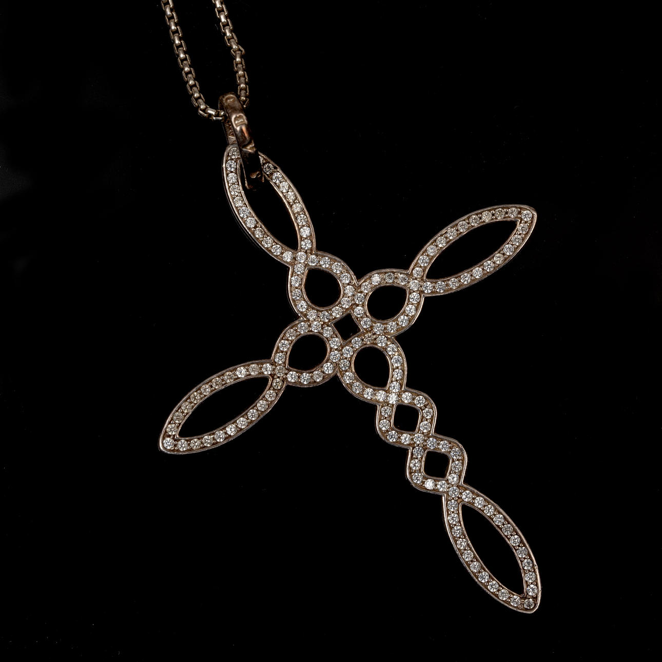 NECKLACE, Sterling silver, Cubic zirconia.