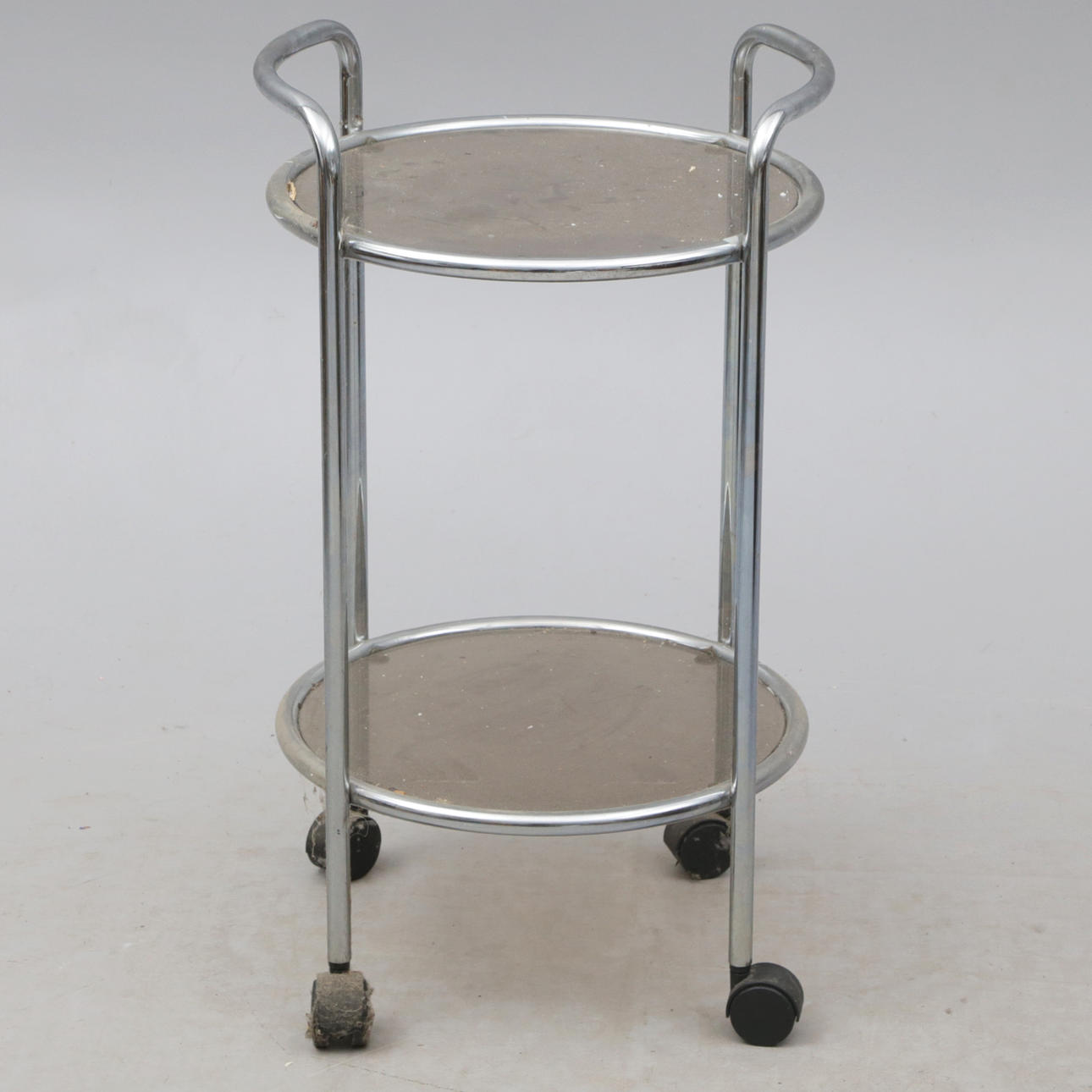 SERVING TABLE, on wheels, with tray, Butler's tray.