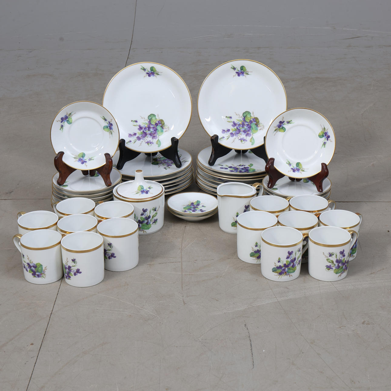 A set of 48 'Viol' Hackefors coffee tableware sets, second half of the 20th century.