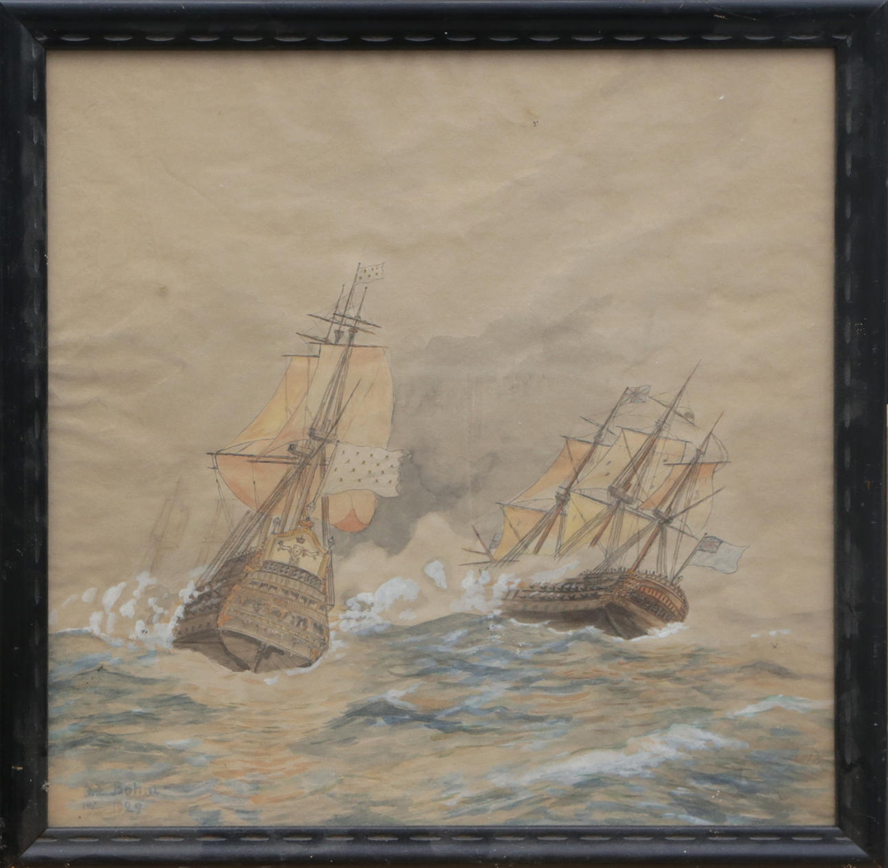 WATERCOLOUR, on paper, signed Bohm, 1929.