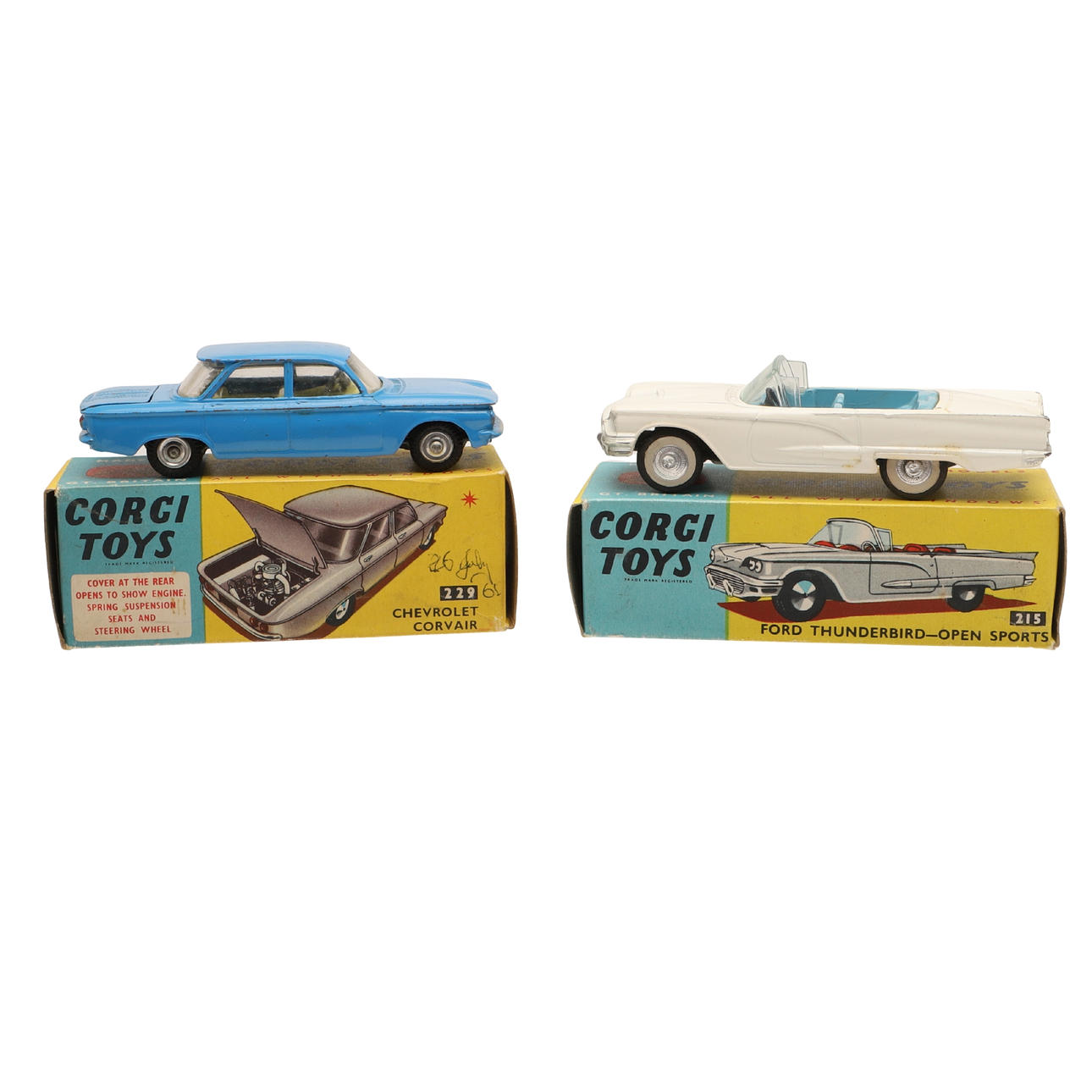 CORGI LEGETØJ - FORD THUNDERBIRD & CHEVROLET.