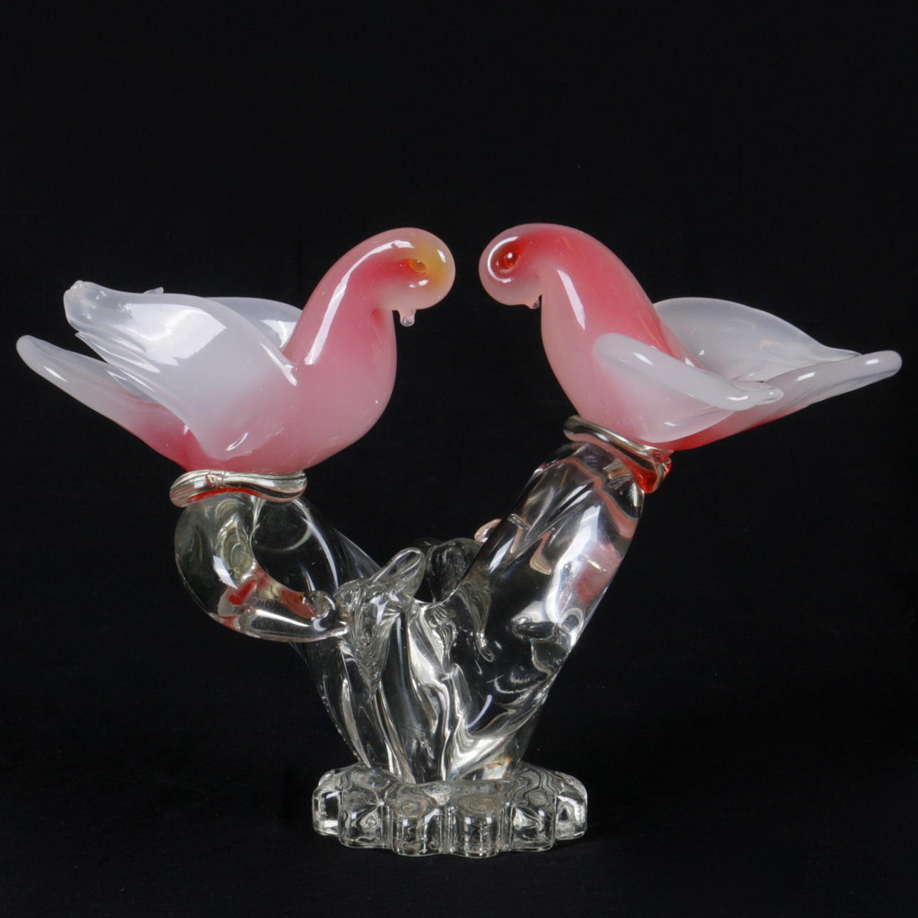 SKULPTUR, glas, möjligen Murano, 1900-tal.