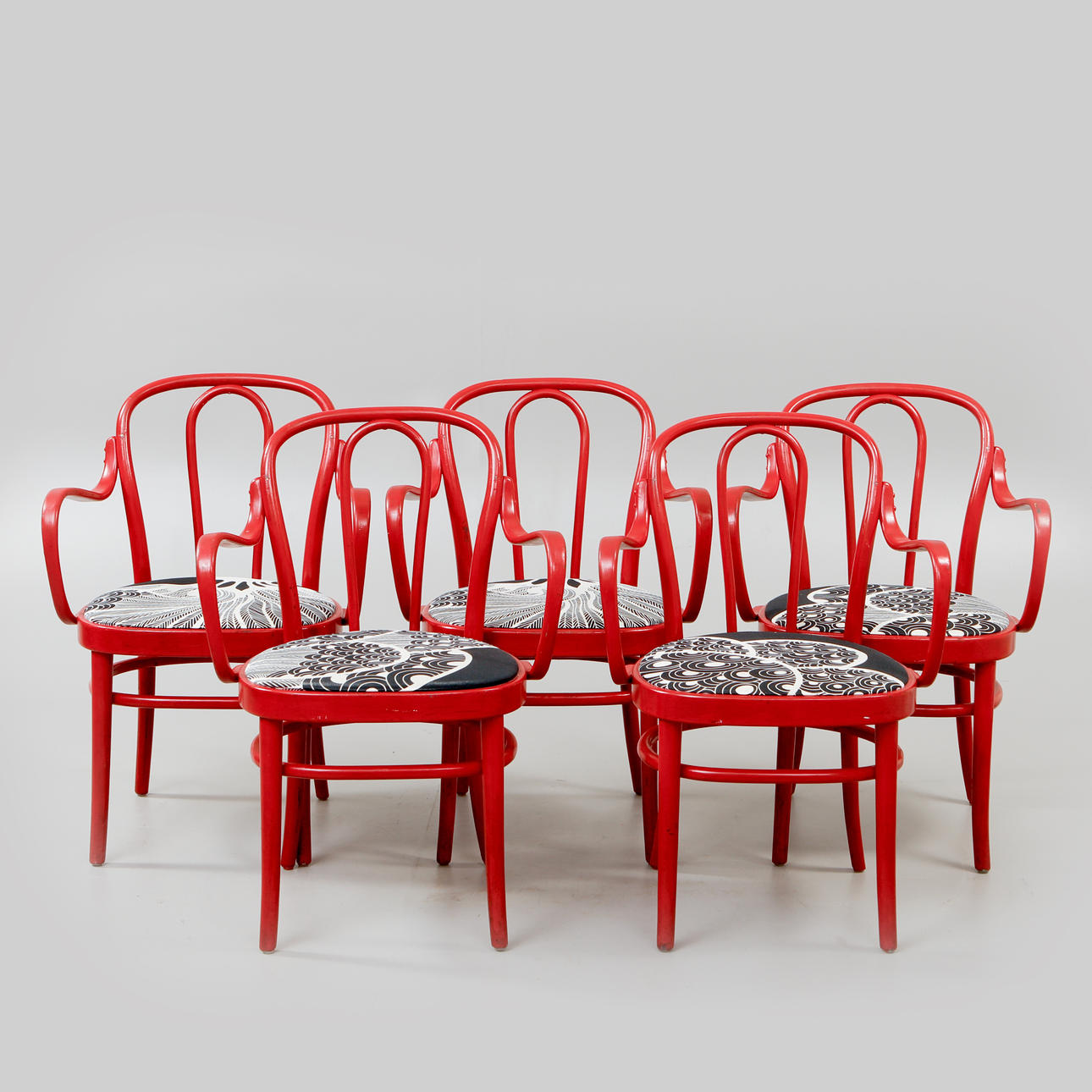 Armchairs, 5 pieces, “Vienna”, Gemla.
