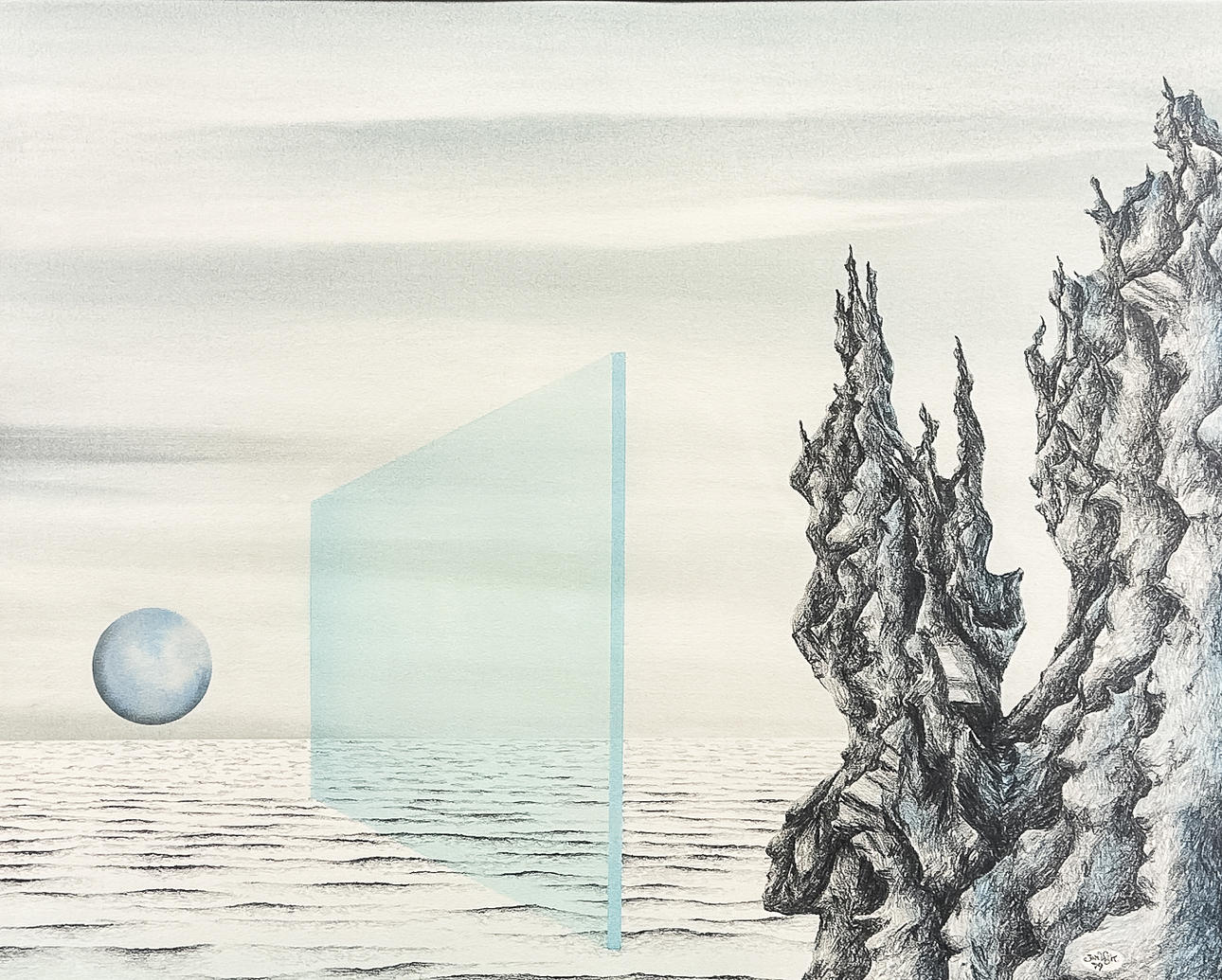 JON WIJK. Lithograph in colours, Signed and dated 1979.