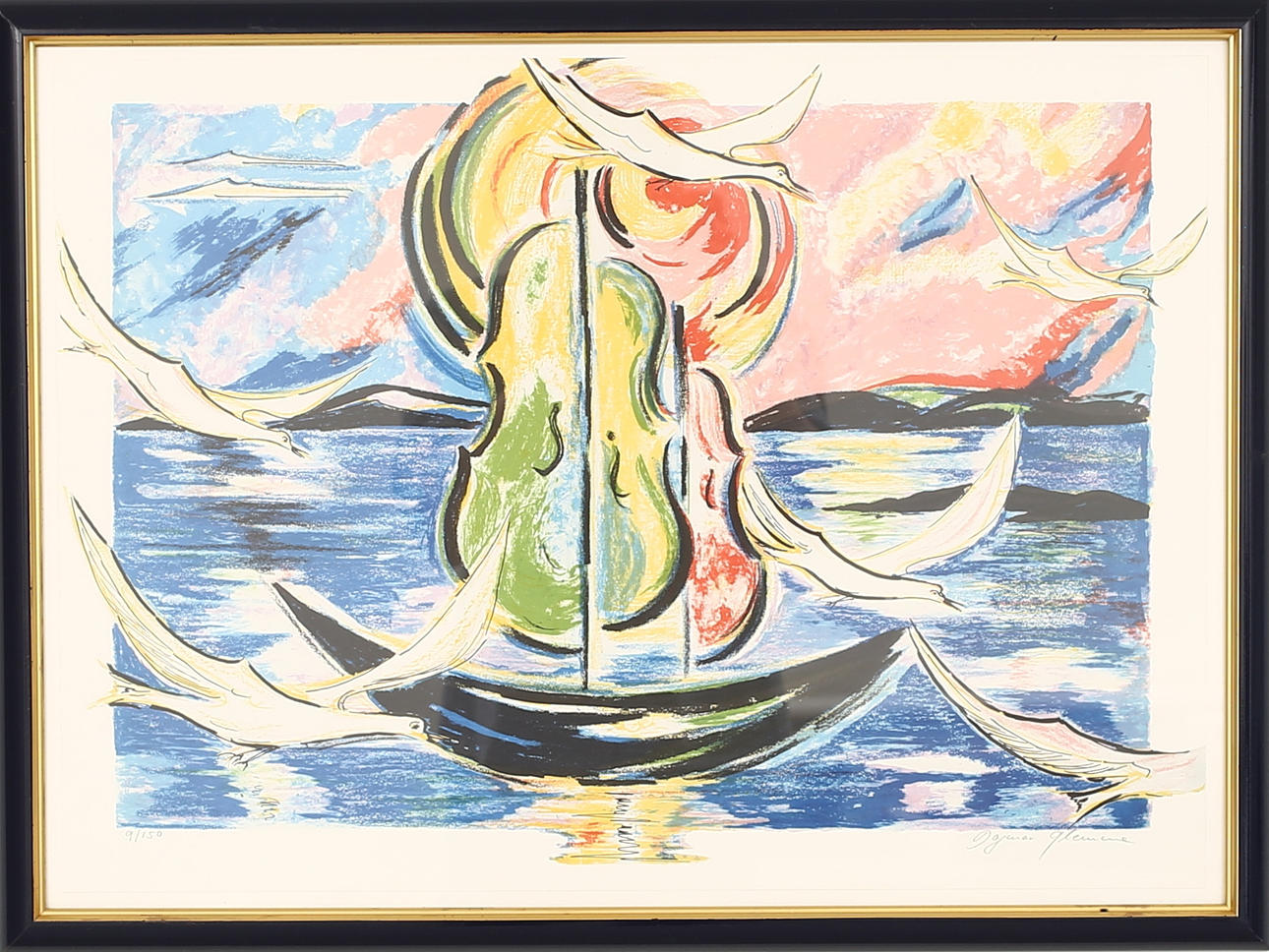 DAGMAR GLEMME. Färglitografi, signerad och numrerad 9/150.