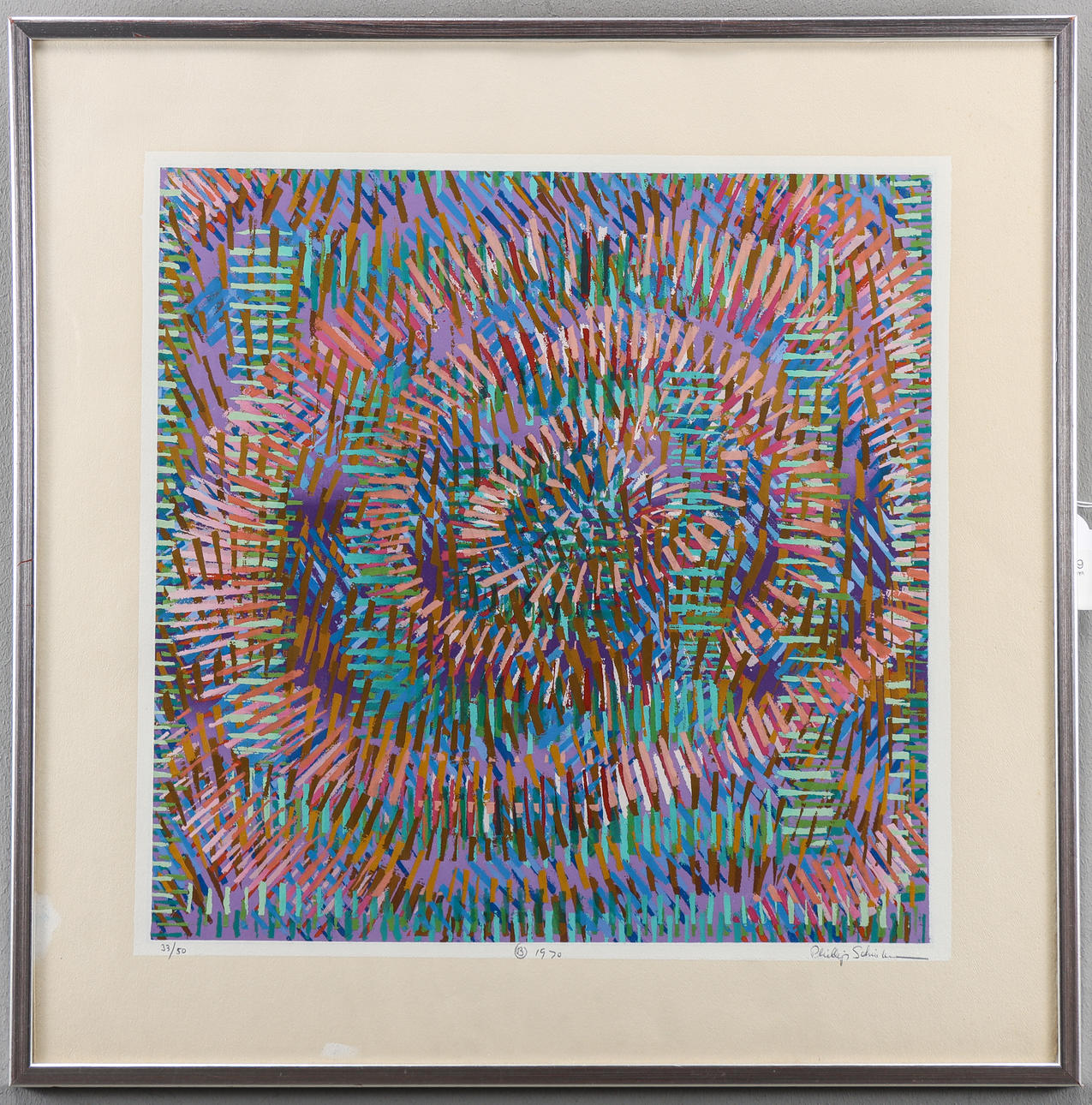 PHILLIP SCHREIBMAN colour series graphic 22/50, signed.