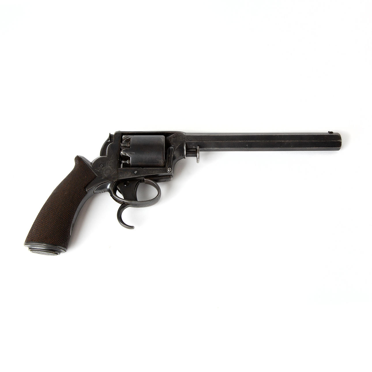 IMPACT LOCKING RIVETRAIN. British, first model “Adams-Tranter” Dragoon Revolver, caliber 50.