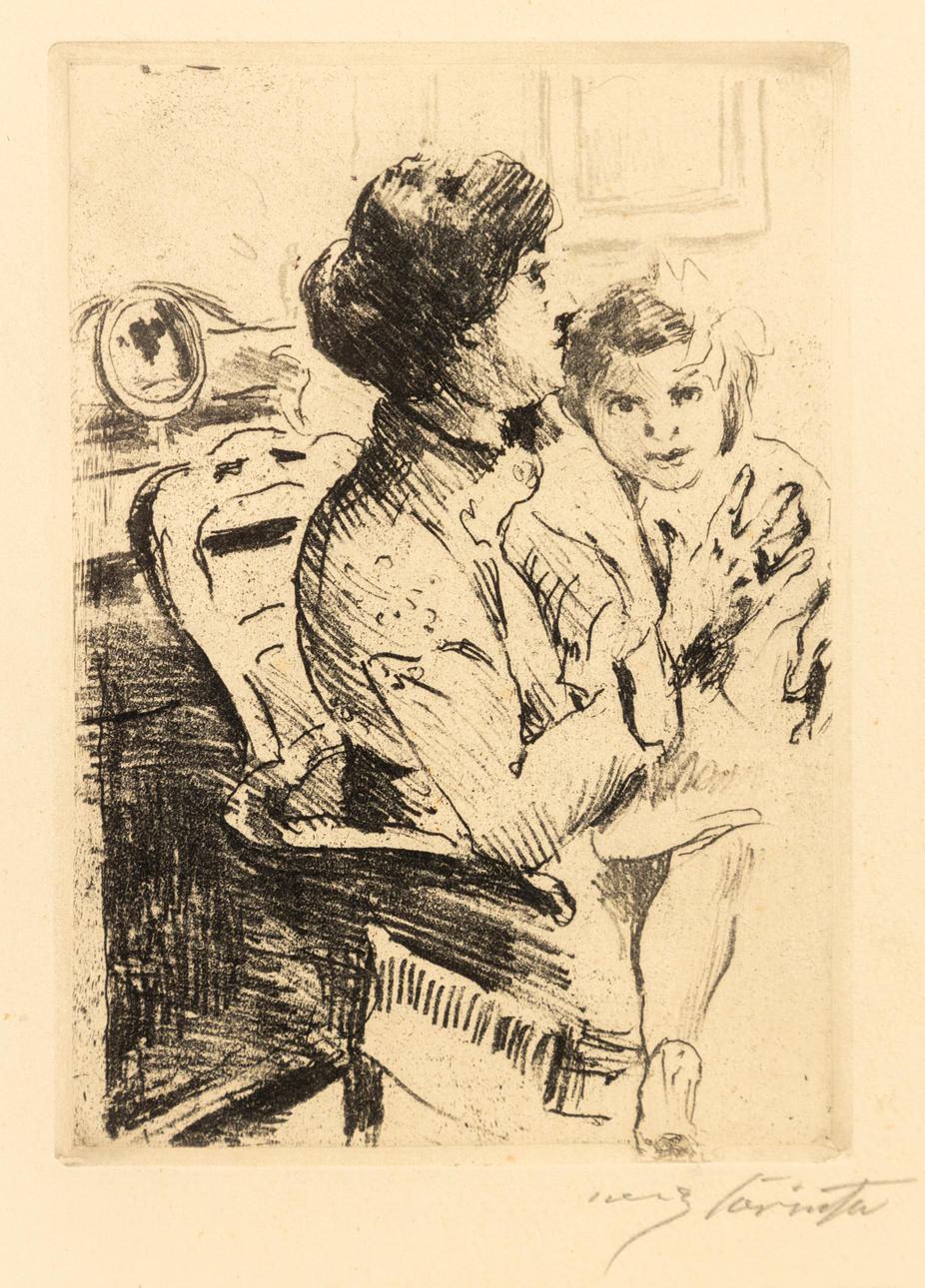 LOVIS CORINTH (1858-1925). äiti ja lapsi.