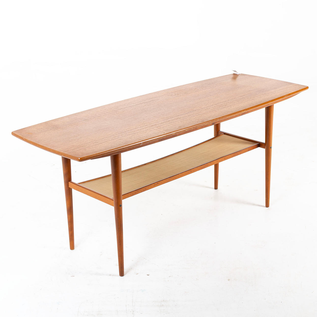 COFFEE TABLE, with magazine shelf, teak, 1950/60s.