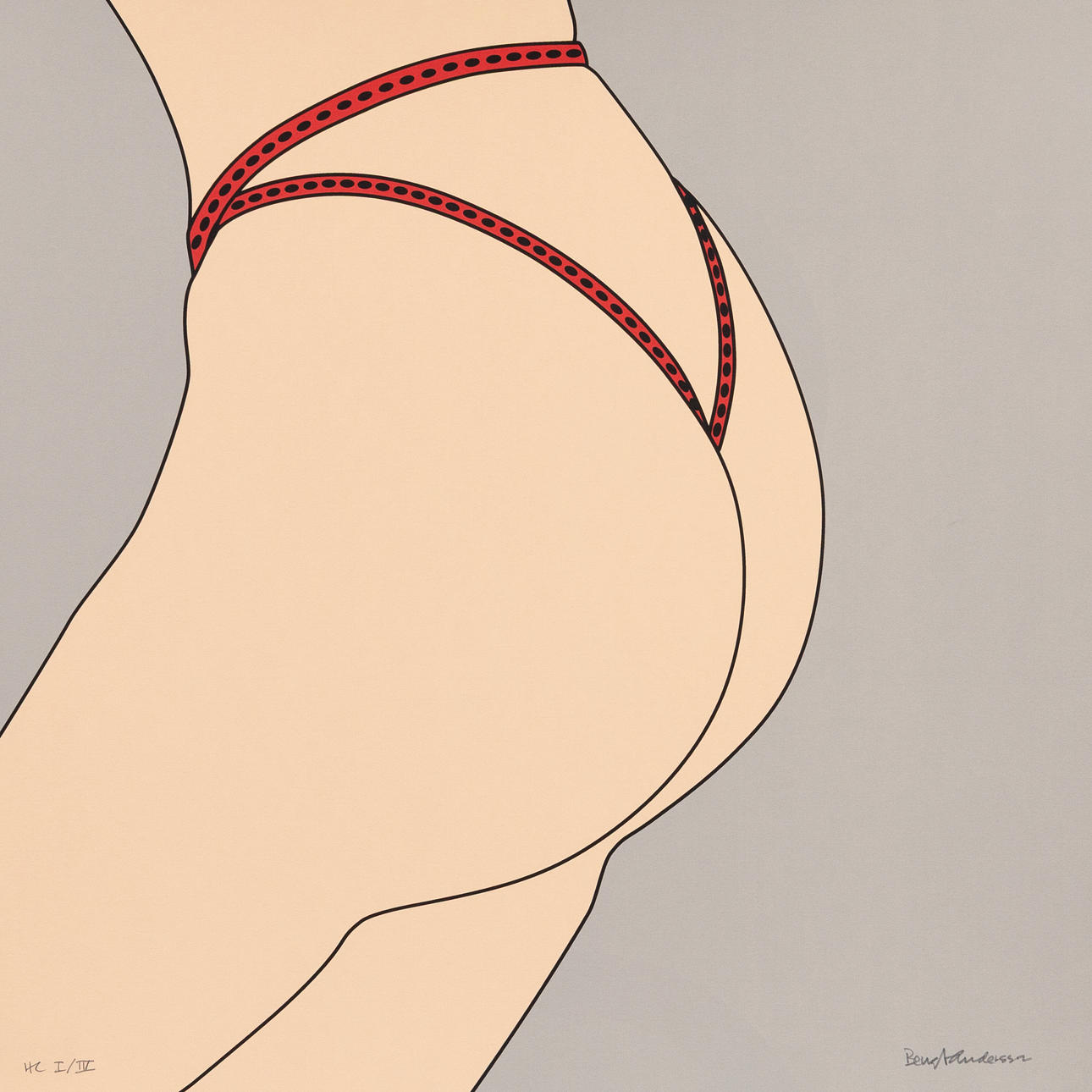 BENGT ANDERSSON. Erotic composition, silkscreen, HC-numbered, signed.