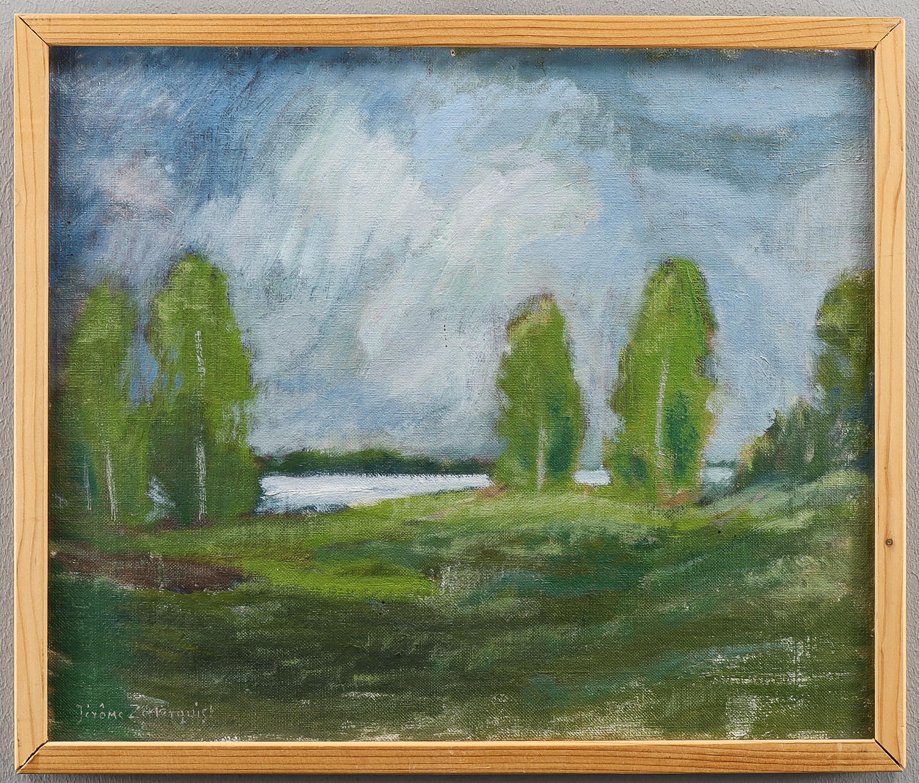 JEROME ZETTERQVIST oil on panel, signed.